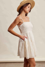 Lace Tiered Mini Dress LD1628