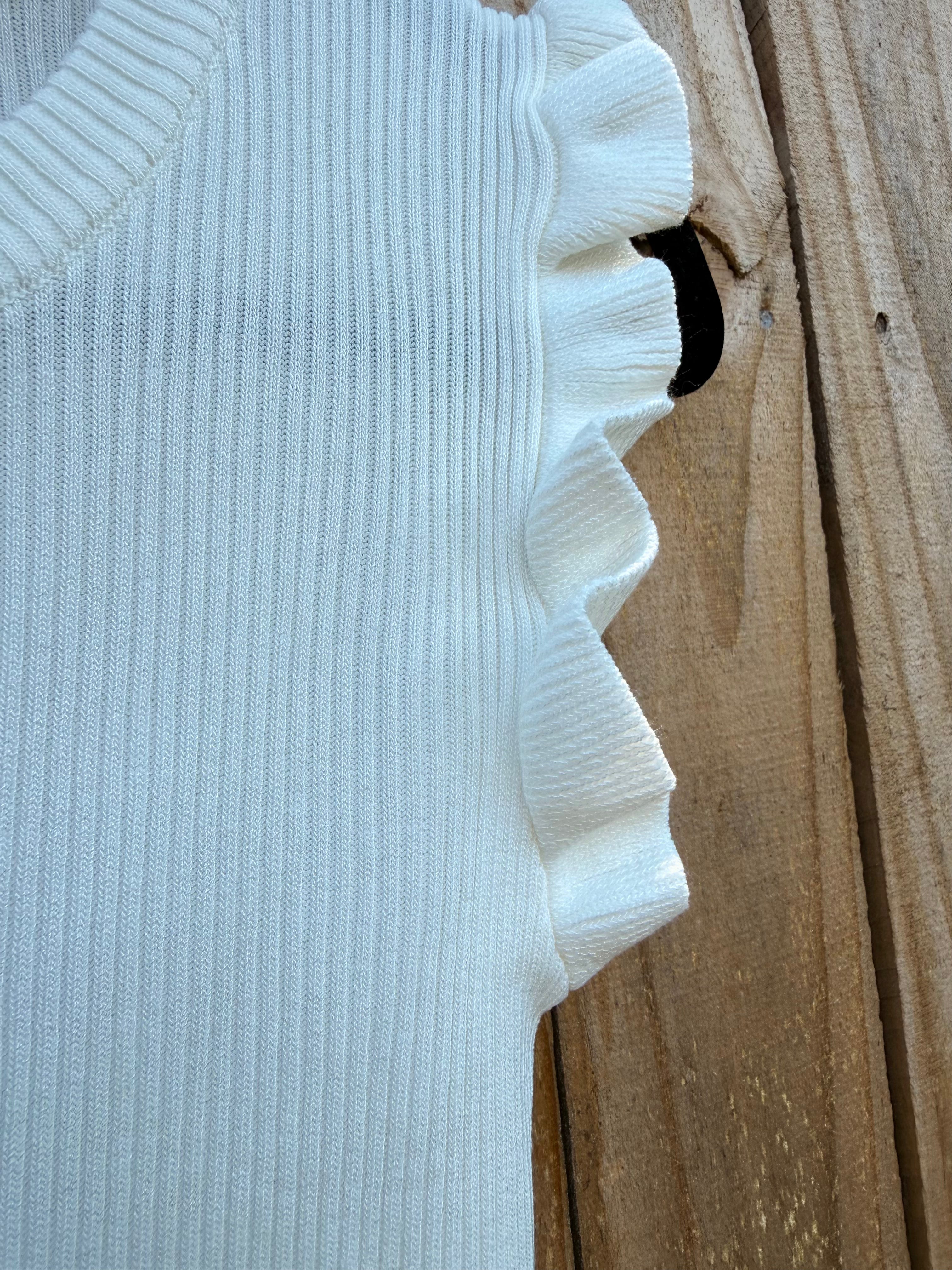 Ariana Top | Ruffle Sweater Tank