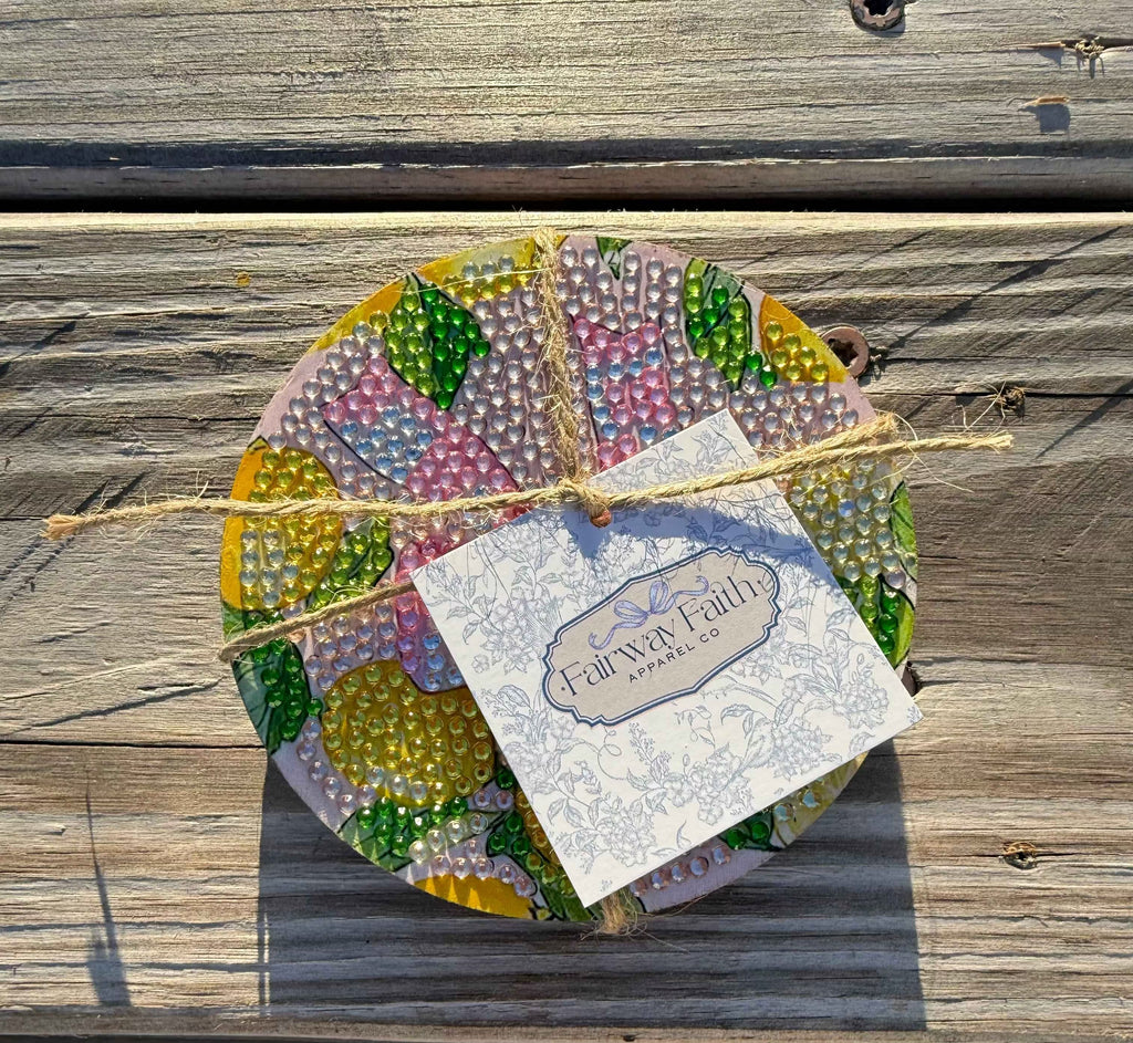 Pink Lemonade Coasters | Diamond Art