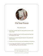 Fix Your Focus Devotional - Fairway Faith Apparel Co
