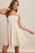 Lace Tiered Mini Dress LD1628 - Fairway Faith Apparel Co