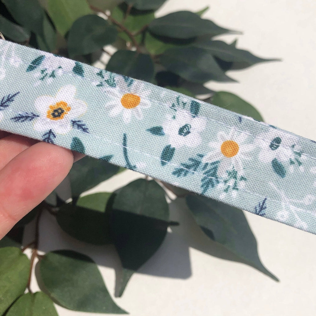 Light Blue Floral Print Wristlet - Fairway Faith Apparel Co