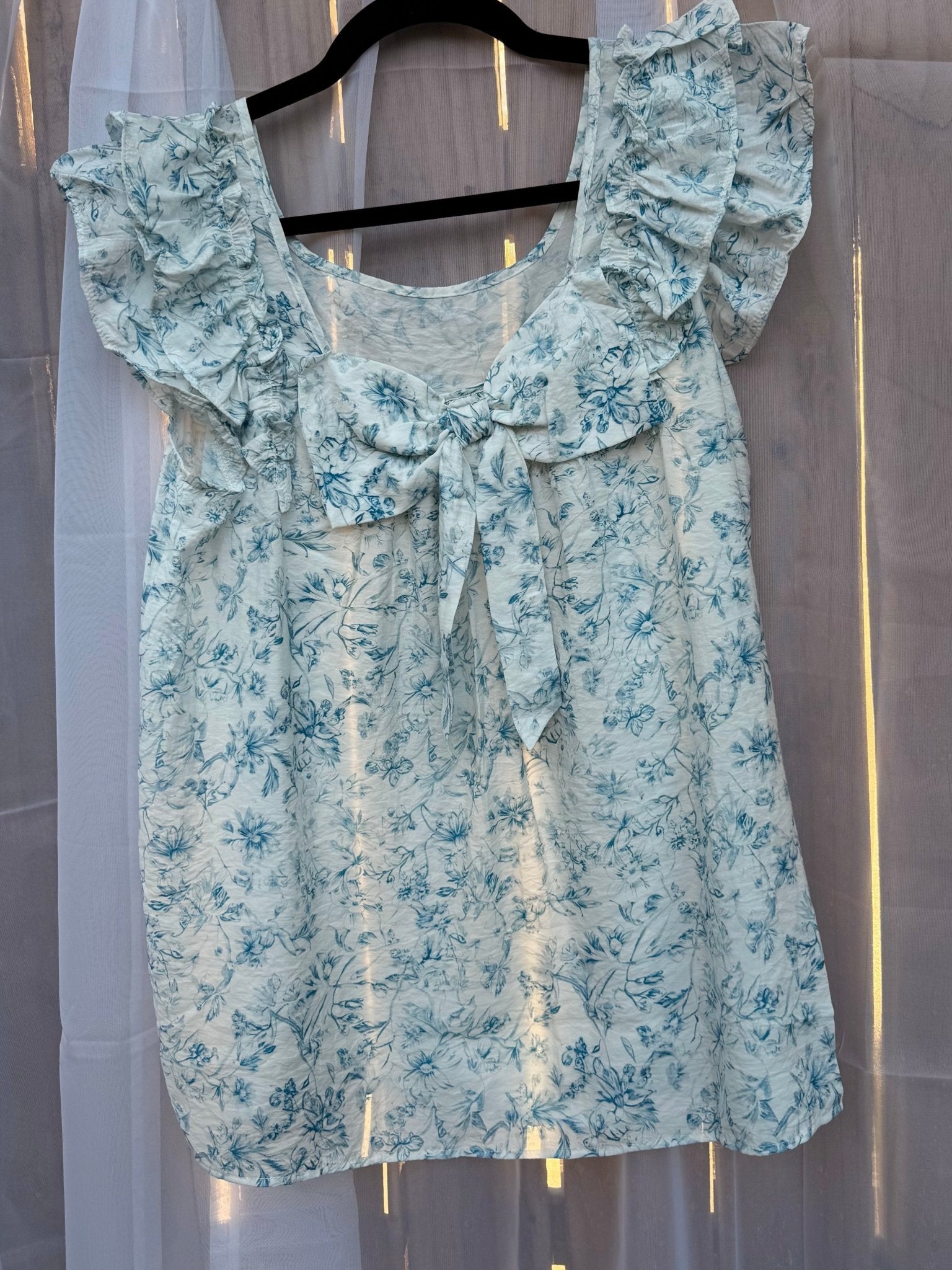 Lilly Blossom Top | Ruffled Sleeves - Fairway Faith Apparel Co