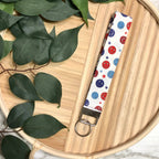 Patriotic Smiley Faces Wristlet - Fairway Faith Apparel Co
