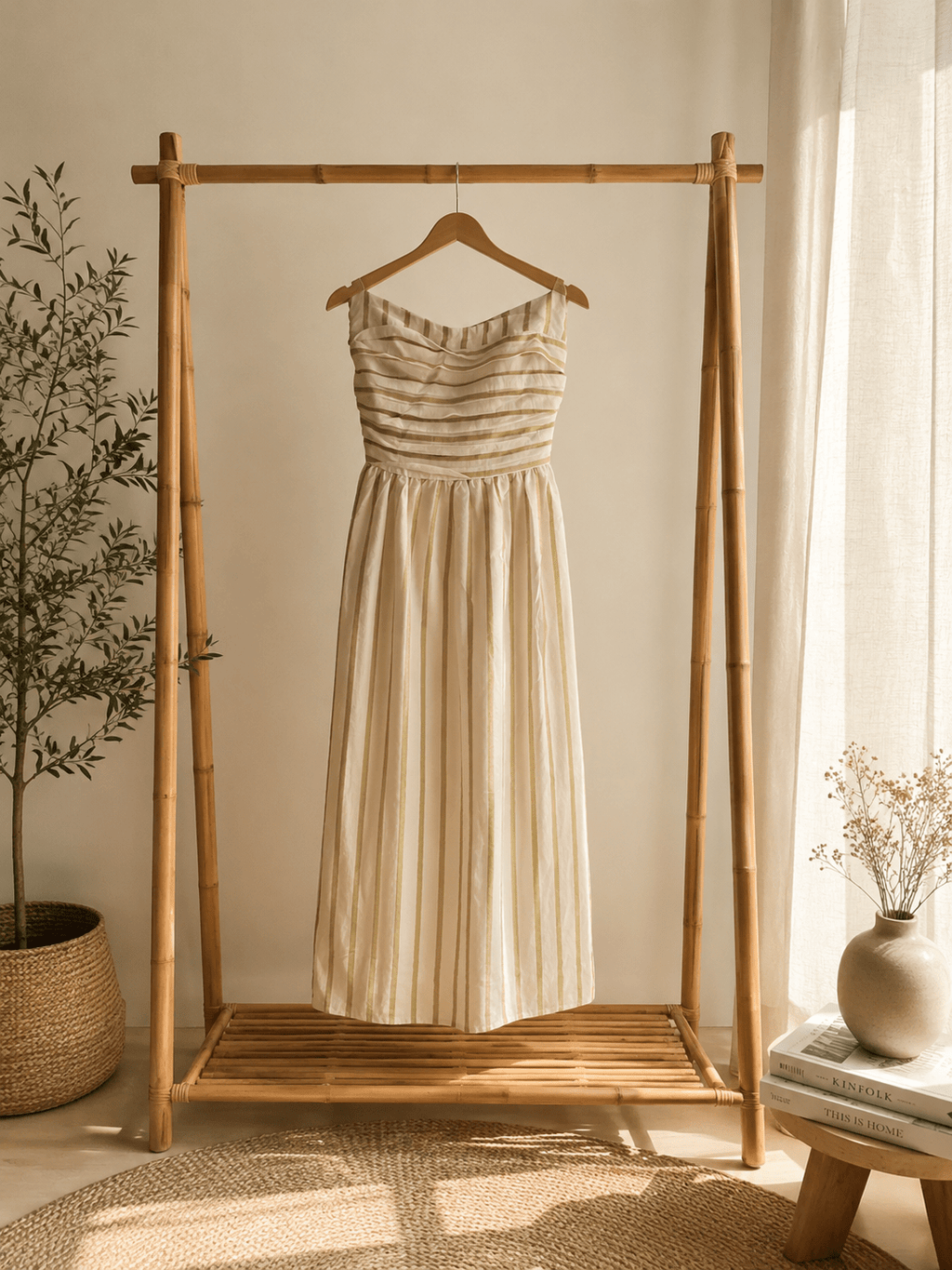 Strapless Midi Dress | Linen - Fairway Faith Apparel Co