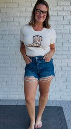 Sweater Top | Cowgirl - Fairway Faith Apparel Co
