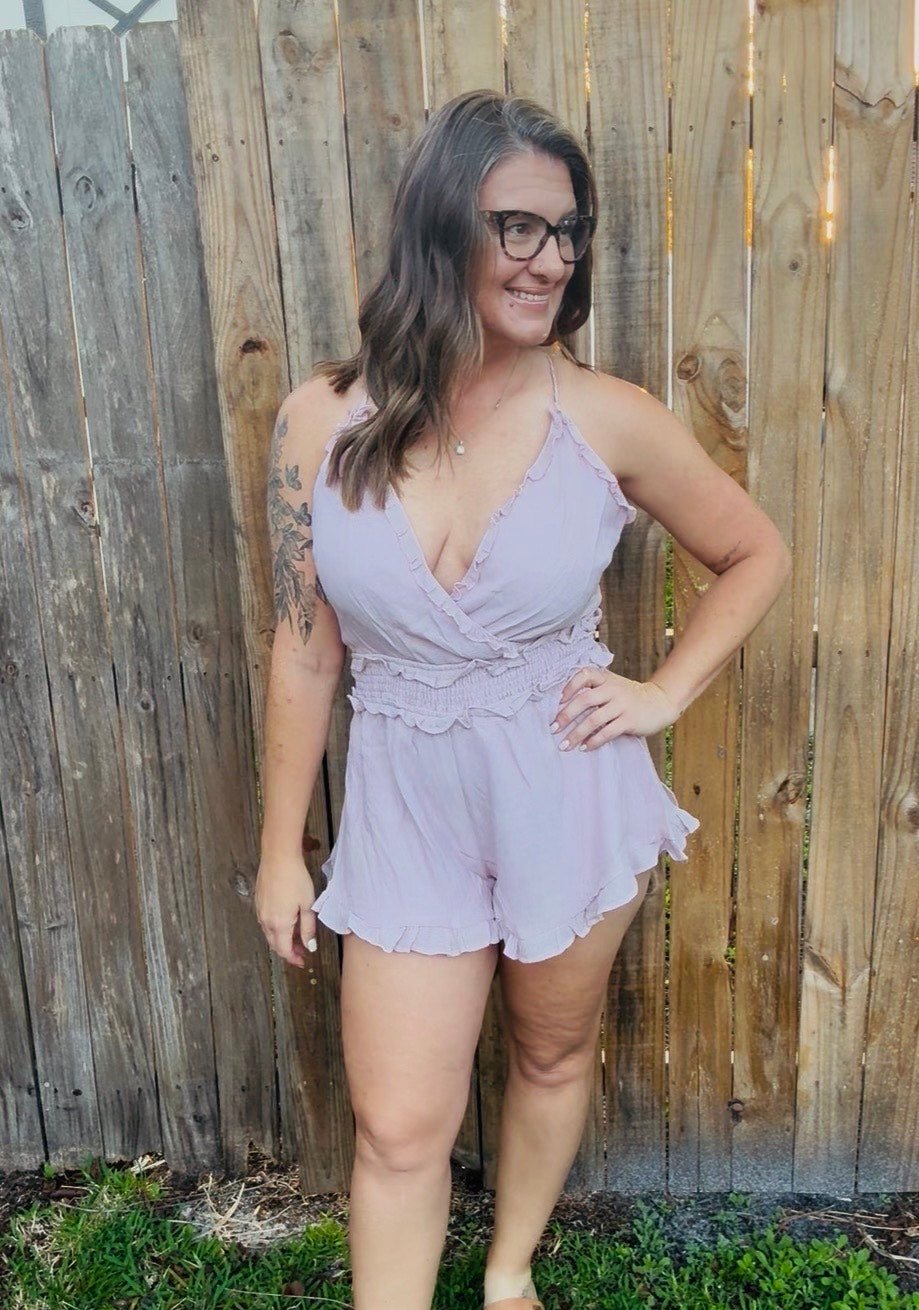 The Carolina Romper | Chic Ruffle Trim - Fairway Faith Apparel Co